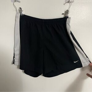 Vintage Womens Nike Black and White Breathable Shorts Size Medium